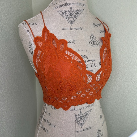 Free People Orange Lace Bralette - Picture 3 of 7